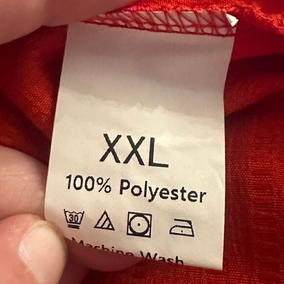 New! Red and Pink Shoulder Tie Top Sz XXL - Picture 4 of 6